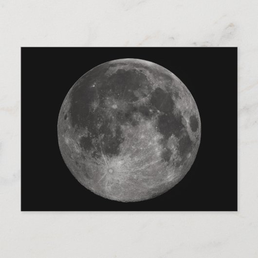 De volle maan van de aarde briefkaart (Voorkant)