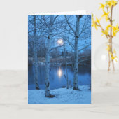 De Volle maan van de winter op de Vijver Kaart (Gele Bloem)