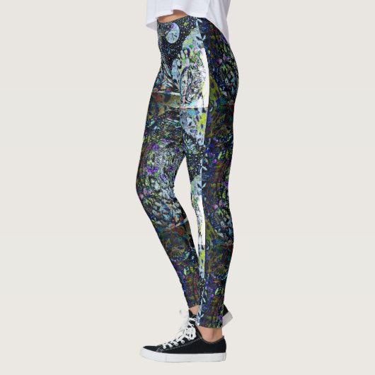 De volle Moon Owl Night Pattered Leggings (Links)
