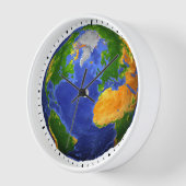 De volledige aarde toont topografische gegevens. (Hoek)