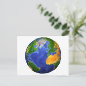 De volledige aarde toont topografische gegevens. briefkaart (Staand voorkant)