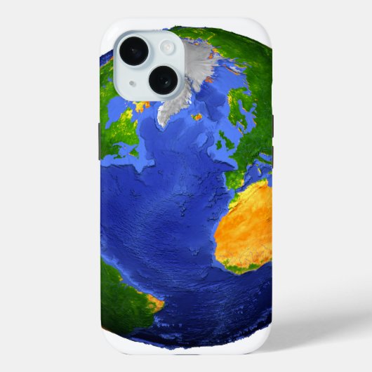 De volledige aarde toont topografische gegevens. Case-Mate iPhone case (Achterkant)