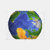 De volledige aarde toont topografische gegevens. fleece deken (Voorkant (Horizontaal))