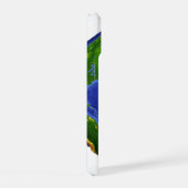 De volledige aarde toont topografische gegevens. iPhone 15 case (Rechterkant)