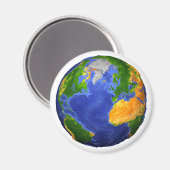 De volledige aarde toont topografische gegevens. magneet (Voorkant / Achterkant)