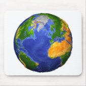 De volledige aarde toont topografische gegevens. muismat (Voorkant)