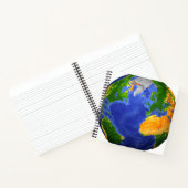 De volledige aarde toont topografische gegevens. notitieboek (Binnen)