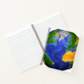 De volledige aarde toont topografische gegevens. notitieboek (Binnen)
