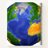 De volledige aarde toont topografische gegevens. notitieboek (Achterkant)