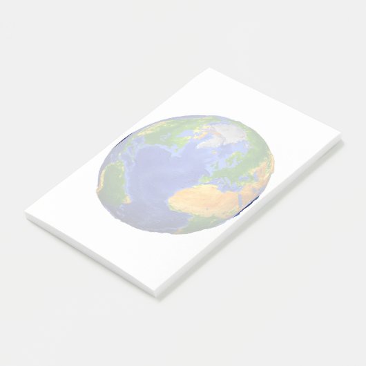 De volledige aarde toont topografische gegevens. post-it® notes (Schuin)