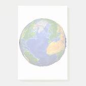 De volledige aarde toont topografische gegevens. post-it® notes (Voorkant)