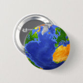 De volledige aarde toont topografische gegevens. ronde button 5,7 cm (Voorkant /achterkant)