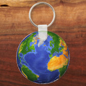 De volledige aarde toont topografische gegevens. sleutelhanger (Achterkant)