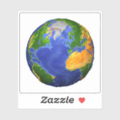 De volledige aarde toont topografische gegevens. sticker (Vel)