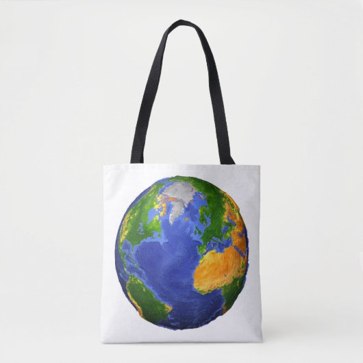De volledige aarde toont topografische gegevens. tote bag (Voorkant)