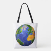 De volledige aarde toont topografische gegevens. tote bag (Achterkant)