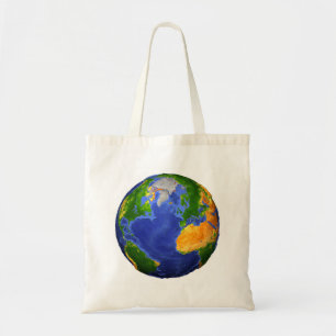 De volledige aarde toont topografische gegevens. tote bag