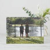 De volledige Kaart Frohe Weihnachten van de Douane (Staand voorkant)