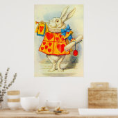 De volledige kleur van het witte konijn poster (Keuken)