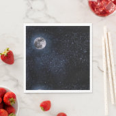 De volledige maan Night Sky Stars Buitenruimte Servet (Insitu)