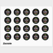 De Volleybal Elf Grappig Matching Xmas Volleybal Ronde Sticker (Vel)
