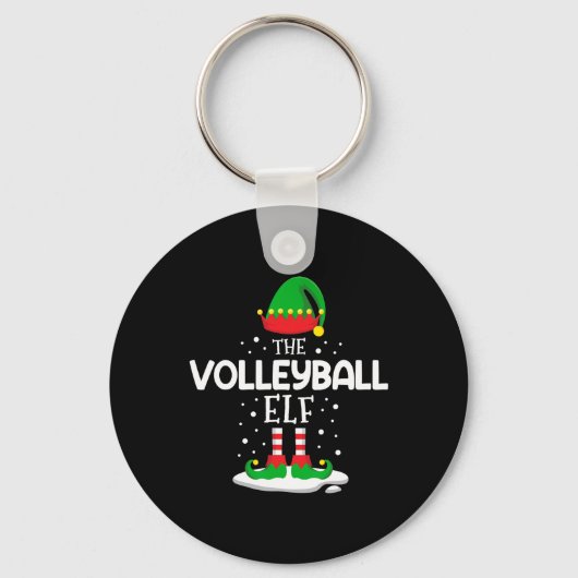 De Volleybal Elf Kerstfamilie Matching Outfi Sleutelhanger (Voorkant)