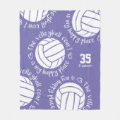 De volleybalrechtbank is mijn gelukkige plaatstypo fleece deken (Voorkant)