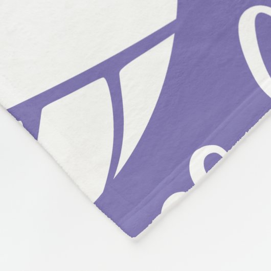 De volleybalrechtbank is mijn gelukkige plaatstypo fleece deken (Hoek)