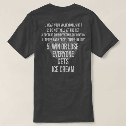 De volleybalvader t-shirt (Design achterkant)