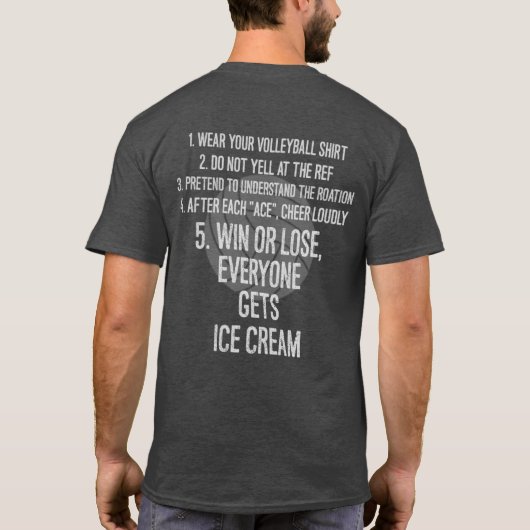 De volleybalvader t-shirt (Achterkant)