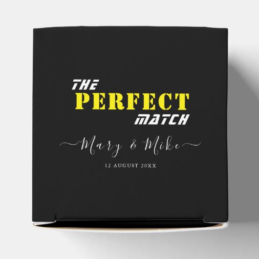 De VOLMAAKTE Match - Heart 2x2x2 Favor Box Bedankdoosjes (Bovenkant)