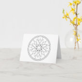 De volwassen Kleurende Kaart van de Nota van het (Gele Bloem)