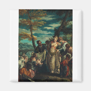 De vondst van Mozes door Veronese Fine Art Magneet