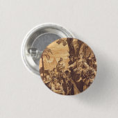 De vondst van Mozes uit het boek Exodus Ronde Button 3,2 Cm (Voorkant /achterkant)