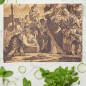 De vondst van Mozes uit het boek Exodus Theedoek (Gevouwen)