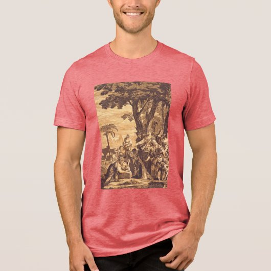 De vondst van Mozes uit het boek Exodus Tri-Blend Shirt (Voorkant)