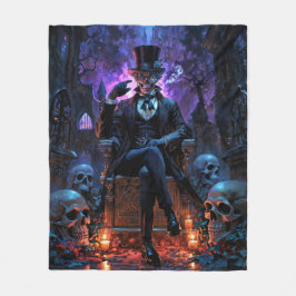De Voodoo Gentleman Baron Samedi Fleece Deken