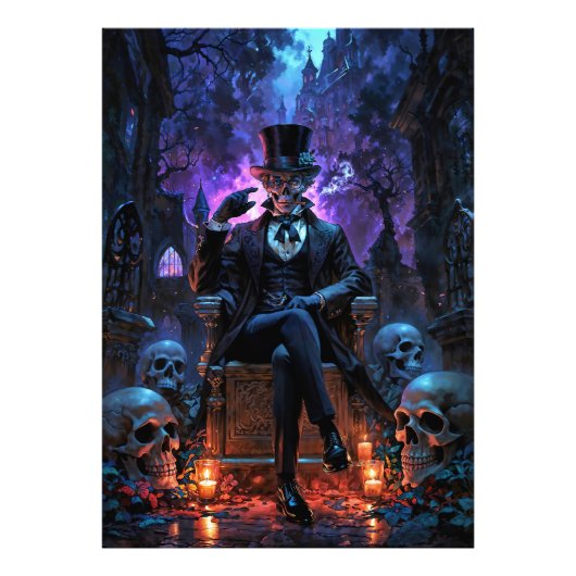 De Voodoo Gentleman Baron Samedi Foto Afdruk (Voorkant)