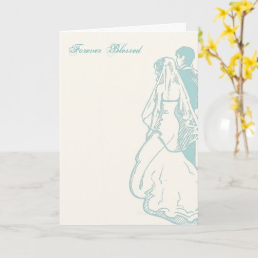 "De voor altijd Heilige" Kaart van het Huwelijk (Gele Bloem)