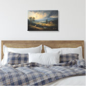 De Voorbijtrekkende Storm over Alpine Meadows Canvas Afdruk (Insitu (Slaapkamer))