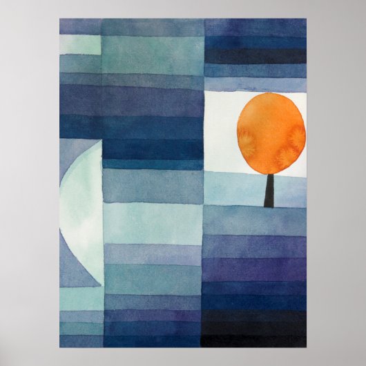 De Voorbode van de Herfst (1922) door Paul Klee Poster (Voorkant)
