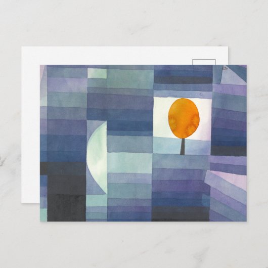 "De voorbode van de herfst," Paul Klee Briefkaart (Voorkant / Achterkant)