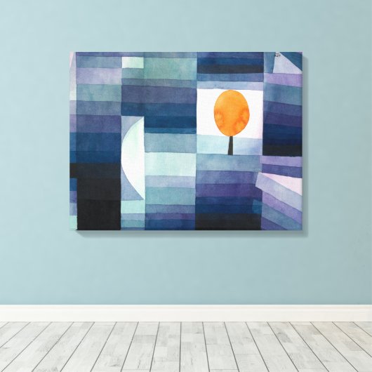 De voorbode van de herfst | Paul Klee | Canvas Afdruk (Insitu (Houten vloer))