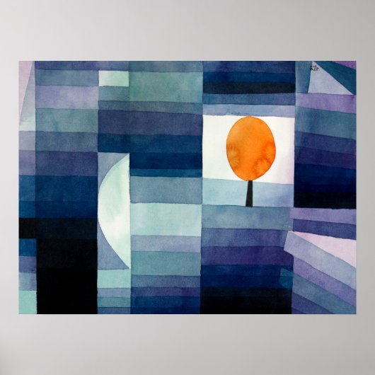 De Voorbode van de Herfst van Paul Klee Poster (Voorkant)