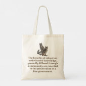 de voordelen van onderwijs en nuttige kennis - e tote bag (Achterkant)