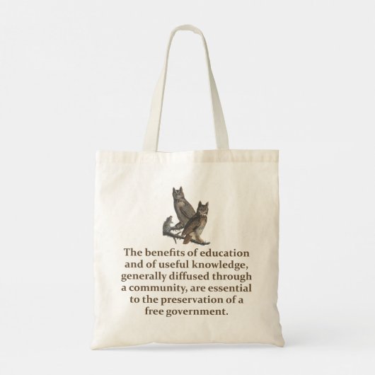 de voordelen van onderwijs en nuttige kennis - e tote bag (Achterkant)