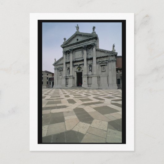 De voorgevel van de kerk, gebouwd 1564-80, gevel g briefkaart (Voorkant)