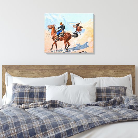 De voorhoede, het militaire offer canvas afdruk (Insitu (Slaapkamer))