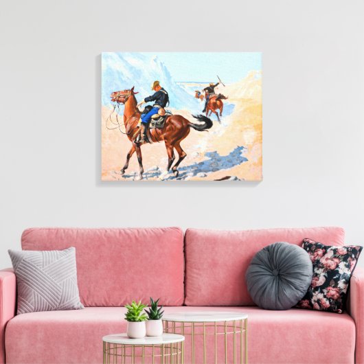 De voorhoede, het militaire offer canvas afdruk (Insitu (Woonkamer))