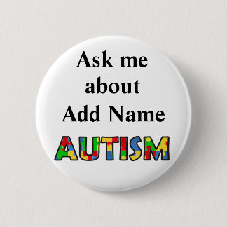 De Voorlichting van het autisme vraagt me Knoop aa Ronde Button 5,7 Cm